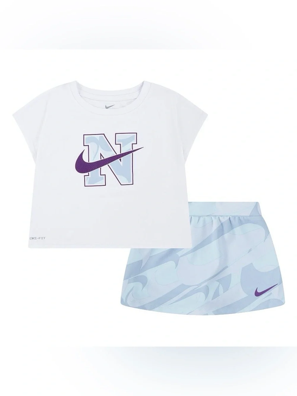 NWOT Toddler Girls Nike Graphic Tee and Skort Set 3T - Picture 2 of 7